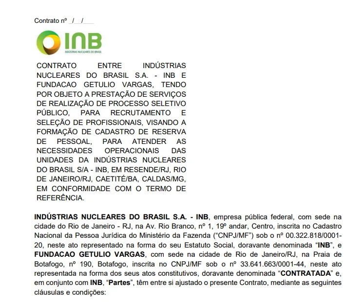 Contrato Concurso INB