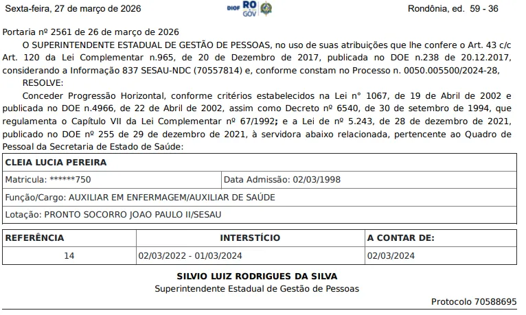 Concurso Sesau RO: Comissão formada!