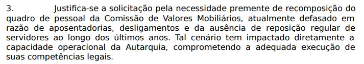 Concurso CVM: Solicitação enviada para edital de nível médio!