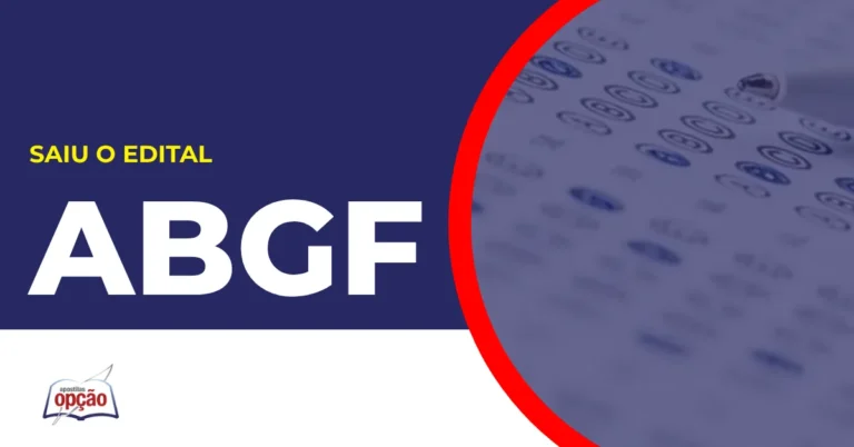 Imagem com fundo azul divulgando o Concurso ABGF