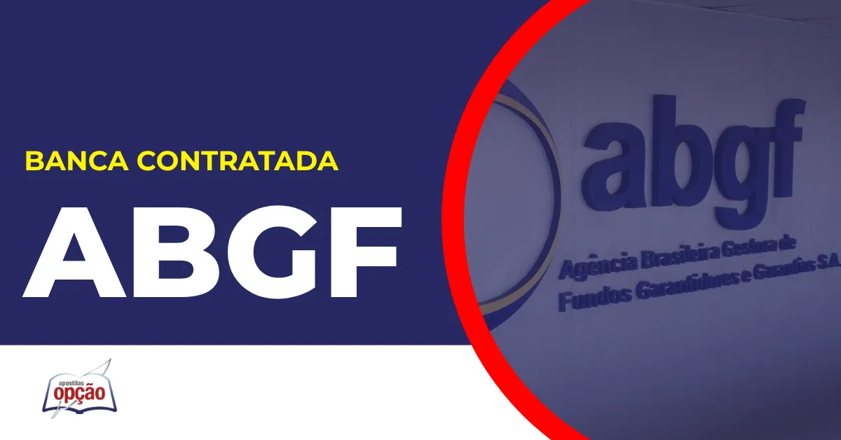 Imagem com fundo azul divulgando o Concurso ABGF