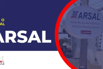 Imagem com fundo azul divulgando o Concurso Arsal