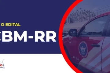 Imagem com fundo azul divulgando o Concurso Bombeiros RR