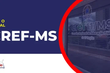 Imagem com fundo azul divulgando o Concurso CREF MS