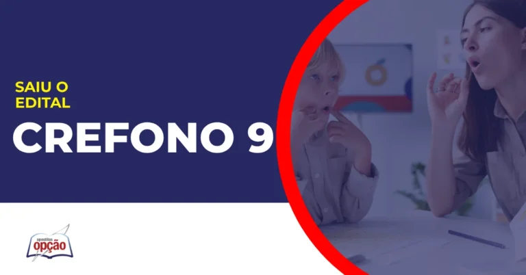 Imagem com fundo azul divulgando o Concurso CREFONO 9