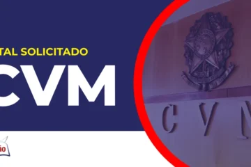 Imagem com fundo azul divulgando o Concurso CVM