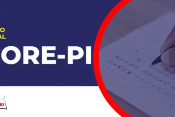 Imagem com fundo azul divulgando o Concurso Core PI