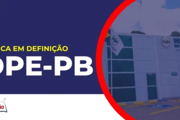 Imagem com fundo azul divulgando o Concurso DPE PB