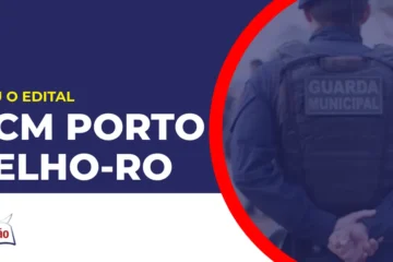 Imagem com fundo azul divulgando o Concurso GCM Porto Velho RO