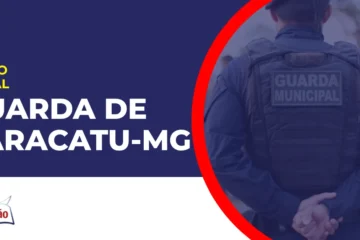 Imagem com fundo azul divulgando o Concurso Guarda de Paracatu MG