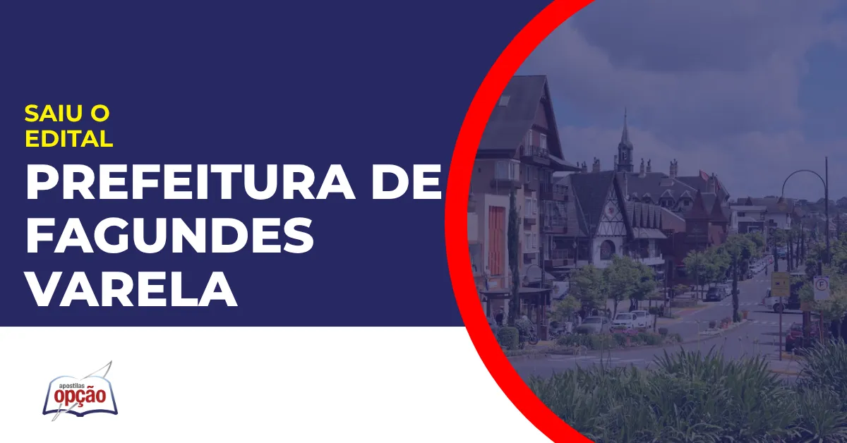 Imagem com fundo azul divulgando o Concurso Prefeitura de Fagundes Varela