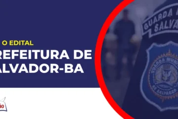 Imagem com fundo azul divulgando o Concurso Prefeitura de Salvador BA