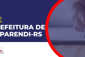 Imagem com fundo azul divulgando o Concurso Prefeitura de Tuparendi RS
