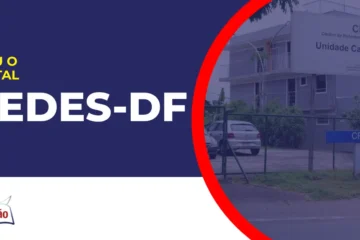 Imagem com fundo azul divulgando o Concurso Sedes DF 2026