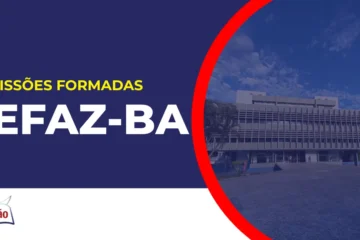 Imagem com fundo azul divulgando o Concurso Sefaz BA