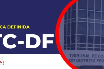 Imagem com fundo azul divulgando o Concurso TCDF 2026
