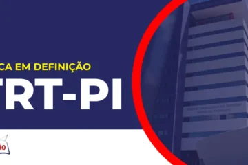 Imagem com fundo azul divulgando o Concurso TRT PI