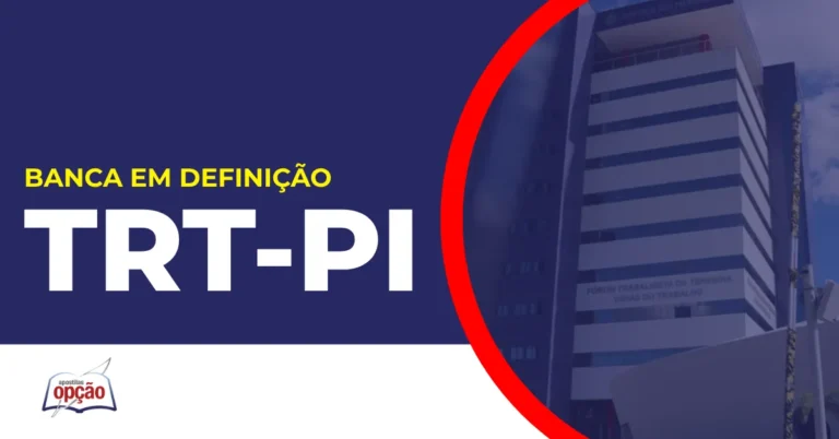 Imagem com fundo azul divulgando o Concurso TRT PI