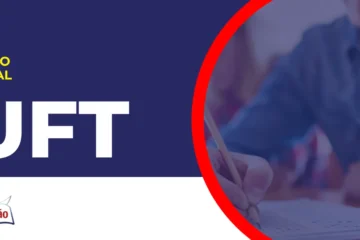 Imagem com fundo azul divulgando o Concurso UFT 2026