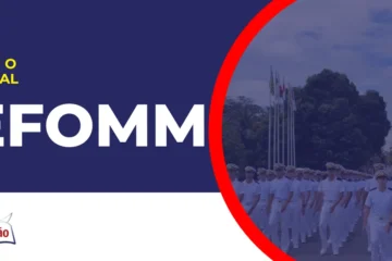 Imagem com fundo azul divulgando o Concurso Marinha Mercante: EFOMM