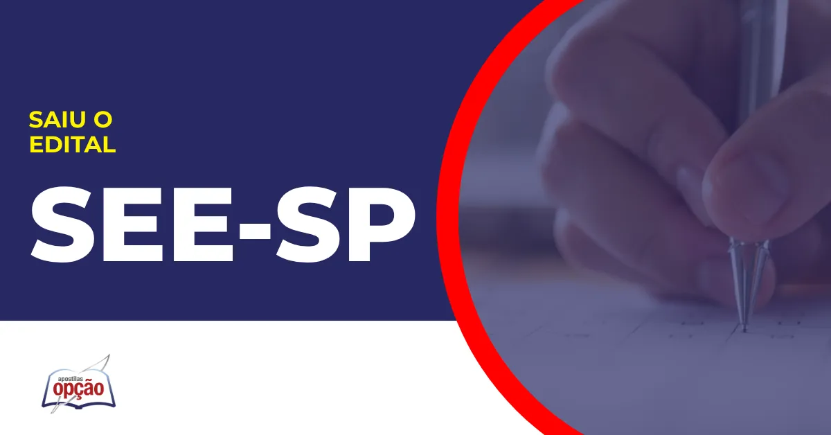 Imagem com fundo azul divulgando o PSS SEE SP 2026