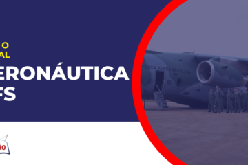 Imagem com fundo azul divulgando o Concurso Aeronáutica CFS 2027