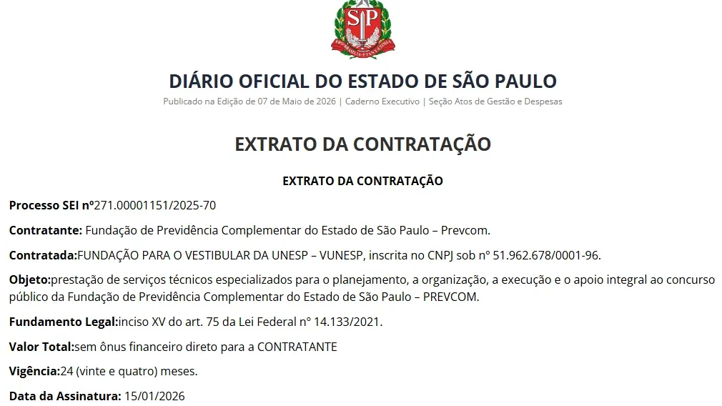 Concurso Prevcom SP: Banca definida! Edital em breve!