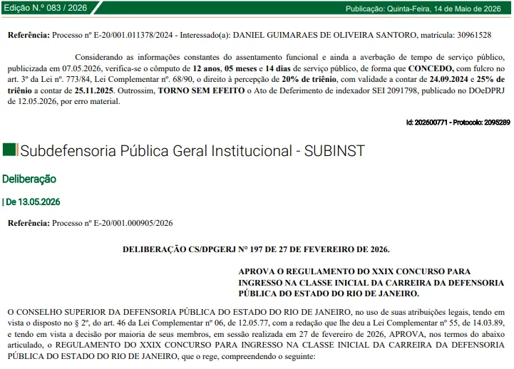 Concurso DPE RJ: Banca definida! Edital em breve!