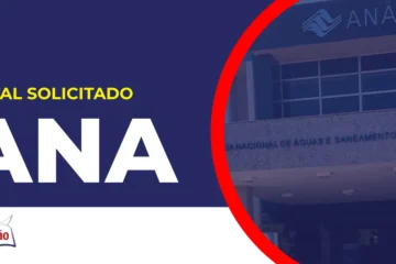 Imagem com fundo azul divulgando o Concurso ANA