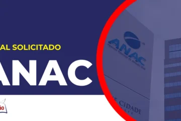 Imagem com fundo azul divulgando o Concurso ANAC