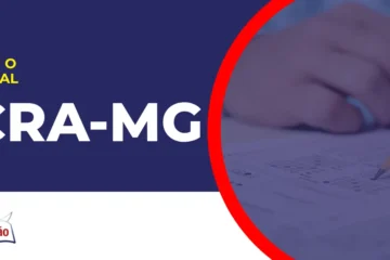 Imagem com fundo azul divulgando o Concurso CRA MG