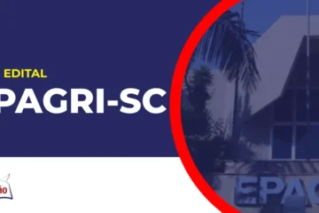 Imagem com fundo azul divulgando o Concurso Epagri SC 2026