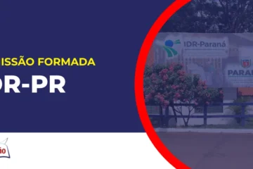 Imagem com fundo azul divulgando o Concurso IDR PR