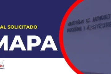Imagem com fundo azul divulgando o Concurso Mapa