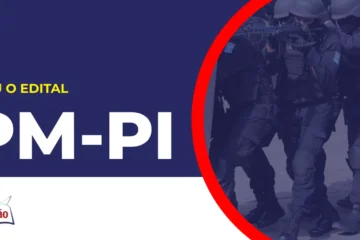 Imagem com fundo azul divulgando o Concurso PM PI 2026