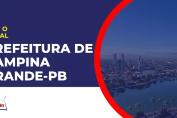 Imagem com fundo azul divulgando o Concurso Prefeitura de Campina Grande PB