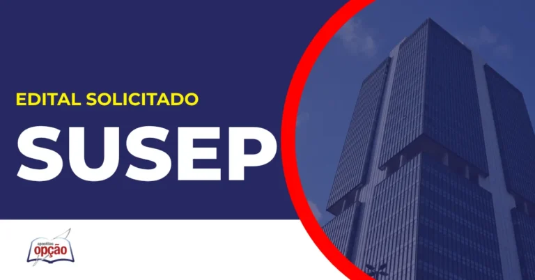 Imagem com fundo azul divulgando o Concurso Susep