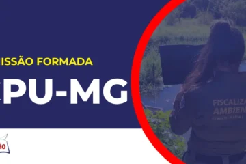 Imagem com fundo azul divulgando o Concurso Unificado MG