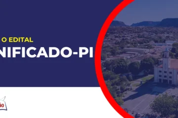 Imagem com fundo azul divulgando o Concurso Unificado PI