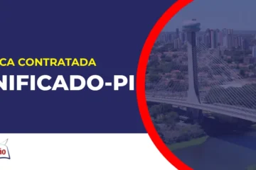 Imagem com fundo azul divulgando o Concurso Unificado Piauí