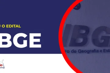 Imagem com fundo azul divulgando o Concurso IBGE Censo 2027