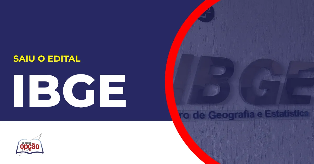 Imagem com fundo azul divulgando o Concurso IBGE 2027