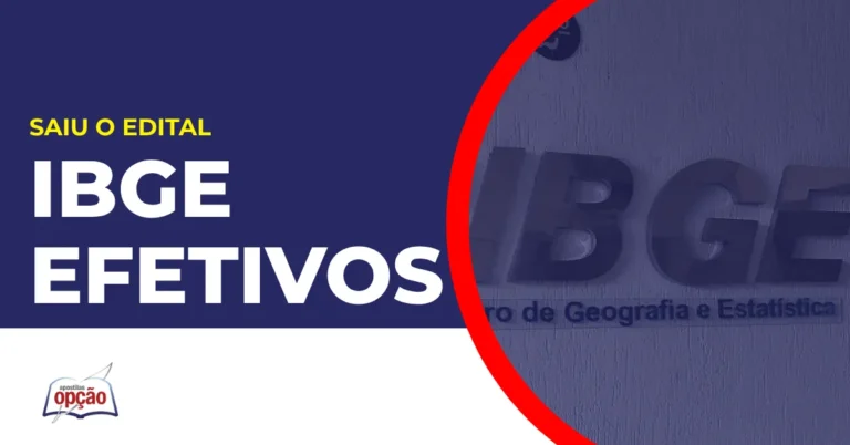Imagem com fundo azul divulgando o Concurso IBGE Efetivos 2027