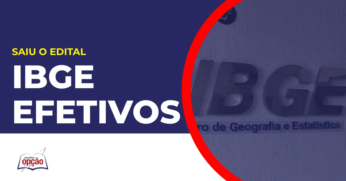Imagem com fundo azul divulgando o Concurso IBGE Efetivos 2027