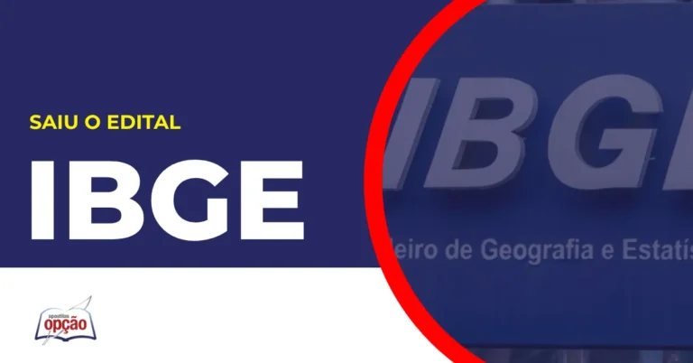 Imagem com fundo azul divulgando o Concurso IBGE Censo 2026