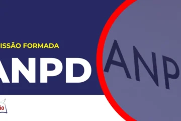 Imagem com fundo azul divulgando o Concurso ANPD