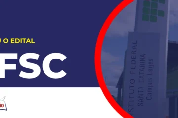 Imagem com fundo azul divulgando o Concurso IFSC