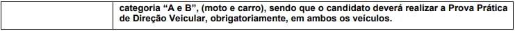 Prova prática de direção veicular