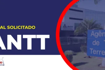 Imagem com fundo azul divulgando o Concurso ANTT