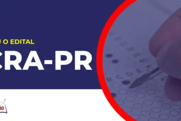 Imagem com fundo azul divulgando o Concurso CRA PR